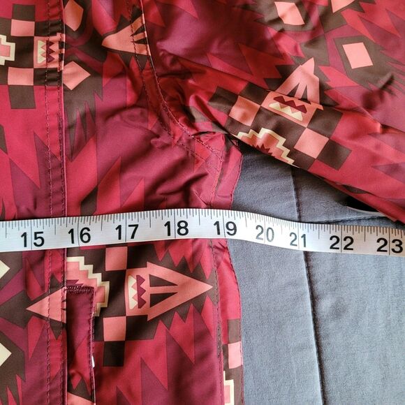 Ariat Coat Womens Small Red Western Stable Jacket Aztec Full Zip Cowgirl Alamo - Picture 4 of 10